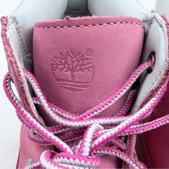 Timberland Pink Nubuck Lace-Up Boots - Picture 7 of 13